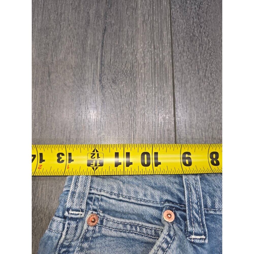 GAP 90's Loose Mid Rise cotton Cargo Jeans Women 24 Wide Leg Blue Denim A003268 - Picture 6 of 13